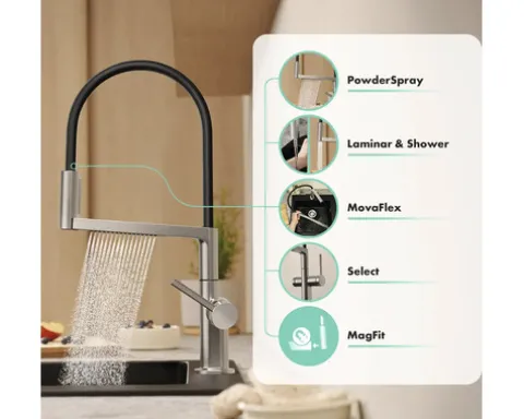 hansgrohe Küchenarmatur TALIS SELECT M54 POWDERSPRAY edelstahl gebürstet 72861800
