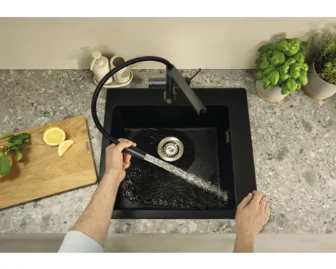 hansgrohe Küchenarmatur TALIS SELECT M54 POWDERSPRAY edelstahl gebürstet 72861800