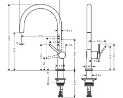 hansgrohe Küchenarmatur TALIS 220 M54 Eco chrom 72843000