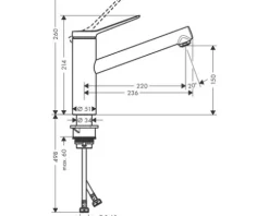 hansgrohe Küchenarmatur ZESIS M33 edelstahl gebürstet 74802800
