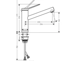 hansgrohe Küchenarmatur ZESIS M33 chrom 74805000