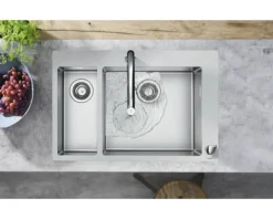 hansgrohe 2-Loch Küchenarmatur mit Handbrause METRIS SELECT 200 M71 chrom 73819000