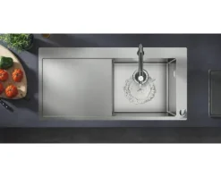 hansgrohe 2-Loch Küchenarmatur mit Handbrause METRIS SELECT 200 M71 chrom 73818000