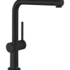 hansgrohe Niederdruckarmatur mit Brause TALIS 270 M54 schwarz matt 72860670