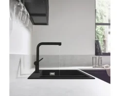 hansgrohe Niederdruckarmatur mit Brause TALIS 270 M54 schwarz matt 72860670