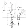 hansgrohe Niederdruckarmatur TALIS 260 M51 chrom 72812000