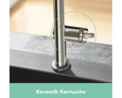 hansgrohe Niederduck Küchenarmatur TALIS M54 edelstahl gebürstet 72859800