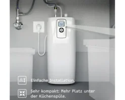 Heißwasserautomat Stiebel Eltron HOT 2.6 N Premium 3 in 1 b Untertisch 2,6 Liter mit Küchenarmatur edelstahloptik gebürstet