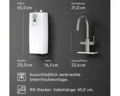 Heißwasserautomat Stiebel Eltron HOT 2.6 N Premium 3 in 1 c Untertisch 2,6 Liter mit Küchenarmatur chrom