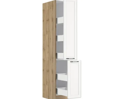 Held Möbel Apothekerschrank Lübeck BxTxH 30 x 60 x 200 cm weiß matt zerlegt 487.6330