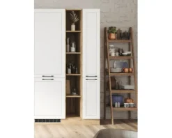 Held Möbel Apothekerschrank Lübeck BxTxH 30 x 60 x 200 cm weiß matt zerlegt 487.6330