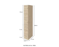 Held Möbel Apothekerschrank Sorrento BxTxH 30 x 60 x 200 cm weiß matt zerlegt 487.6270