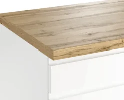 Held Möbel Auszugunterschrank Kiel BxTxH 180 x 60 x 86 cm weiß hochglanz zerlegt 466.1.6341