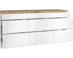 Held Möbel Auszugunterschrank Kiel BxTxH 180 x 60 x 86 cm weiß hochglanz zerlegt 466.1.6341