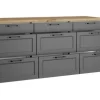 Held Möbel Auszugunterschrank Lübeck BxTxH 180 x 60 x 86 cm grau matt zerlegt 466.1.6331