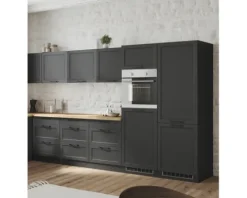 Held Möbel Auszugunterschrank Lübeck BxTxH 180 x 60 x 86 cm grau matt zerlegt 466.1.6331