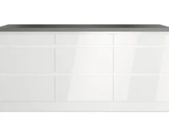Held Möbel Auszugunterschrank Kiel BxTxH 180 x 60 x 86 cm weiß hochglanz zerlegt 466.1.6340