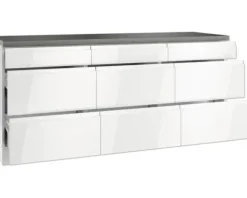 Held Möbel Auszugunterschrank Kiel BxTxH 180 x 60 x 86 cm weiß hochglanz zerlegt 466.1.6340