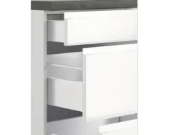 Held Möbel Auszugunterschrank Kiel BxTxH 120 x 60 x 86 cm weiß hochglanz zerlegt 465.1.6340