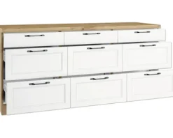 Held Möbel Auszugunterschrank Lübeck BxTxH 180 x 60 x 86 cm weiß matt zerlegt 466.1.6330