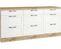 Held Möbel Auszugunterschrank Lübeck BxTxH 180 x 60 x 86 cm weiß matt zerlegt 466.1.6330