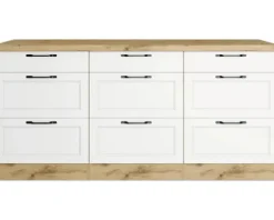 Held Möbel Auszugunterschrank Lübeck BxTxH 180 x 60 x 86 cm weiß matt zerlegt 466.1.6330
