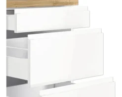Held Möbel Auszugunterschrank Kiel BxTxH 120 x 60 x 86 cm weiß hochglanz zerlegt 465.1.6341