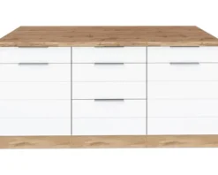 Held Möbel Auszugunterschrank Florenz BxTxH 180 x 60 x 82 cm weiß matt zerlegt Anschlag reversibel 467.1.6291