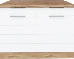 Held Möbel Auszugunterschrank Florenz BxTxH 120 x 60 x 82 cm weiß matt zerlegt Anschlag reversibel 463.1.6291