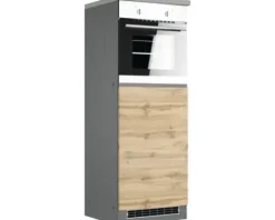 Held Möbel Backofen/Kühlumbauschrank für 88er Einbaukühlschrank PISA BxTxH 60 x 60 x 166 cm wildeiche matt zerlegt Anschlag reversibel 449.6310