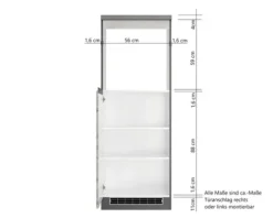 Held Möbel Backofen/Kühlumbauschrank für 88er Einbaukühlschrank PISA BxTxH 60 x 60 x 166 cm wildeiche matt zerlegt Anschlag reversibel 449.6310