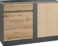 Held Möbel Eckunterschrank PISA BxTxH 120 x 60 x 86 cm wildeiche matt zerlegt Anschlag reversibel 473.2.6310