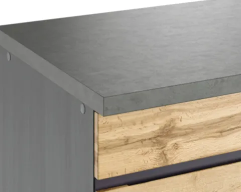 Held Möbel Eckunterschrank PISA BxTxH 120 x 60 x 86 cm wildeiche matt zerlegt Anschlag reversibel 473.2.6310