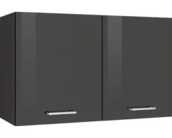 Held Möbel Hängeschrank Mailand BxTxH 100 x 34 x 57 cm grau hochglanz zerlegt 310.6211