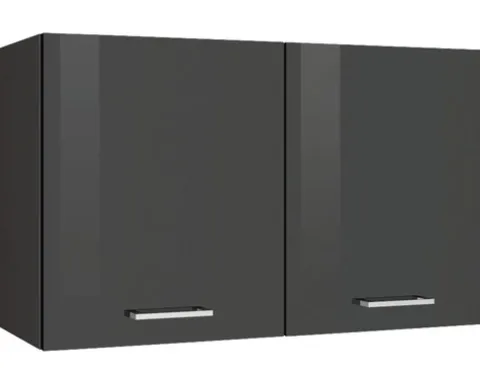 Held Möbel Hängeschrank Mailand BxTxH 100 x 34 x 57 cm grau hochglanz zerlegt 310.6211
