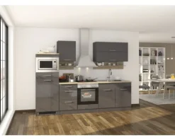 Held Möbel Hängeschrank Mailand BxTxH 100 x 34 x 57 cm grau hochglanz zerlegt 310.6211