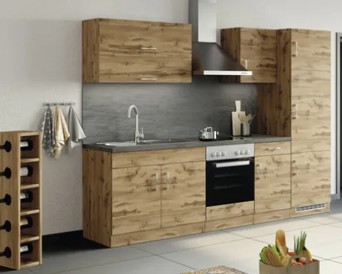 Held Möbel Hängeschrank Sorrento BxTxH 50 x 34 x 57 cm eiche hell matt zerlegt Anschlag reversibel 303.6272