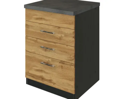 Held Möbel Kochfeldumbauschrank Sorrento BxTxH 60 x 60 x 86 cm eiche hell matt zerlegt 433.1.6282