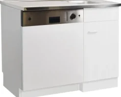Held Möbel Spülenschrank inkl Spüle Keine BxTxH 100 x 60 x 85 mm weiß matt zerlegt 948.6016