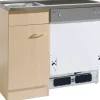 Held Möbel Spülenschrank inkl Spüle Keine BxTxH 100 x 60 x 85 cm buche matt zerlegt 948.6017
