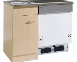 Held Möbel Spülenschrank inkl Spüle Keine BxTxH 100 x 60 x 85 cm buche matt zerlegt 948.6017