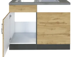 Held Möbel Spülenschrank inkl Spüle Sorrento BxTxH 110 x 60 x 86 cm eiche hell matt zerlegt 478.6282