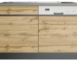 Held Möbel Spülenschrank inkl Spüle PISA BxTxH 120 x 60 x 86 cm wildeiche matt zerlegt Anschlag reversibel 667.6310