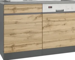 Held Möbel Spülenschrank inkl Spüle PISA BxTxH 120 x 60 x 86 cm wildeiche matt zerlegt Anschlag reversibel 667.6310