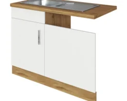 Held Möbel Spülenschrank inkl Spüle Sorrento BxTxH 110 x 60 x 86 cm weiß matt zerlegt 478.6279