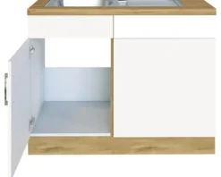 Held Möbel Spülenschrank inkl Spüle Sorrento BxTxH 110 x 60 x 86 cm weiß matt zerlegt 478.6279