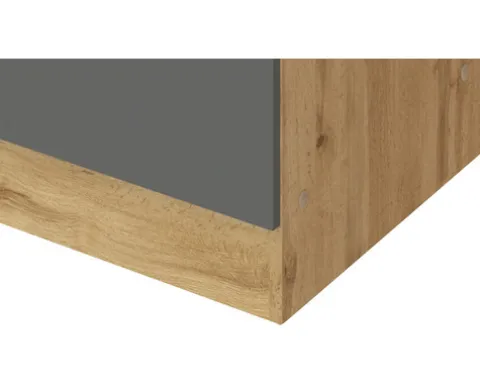 Held Möbel Spülenschrank inkl Spüle Sorrento BxTxH 100 x 60 x 86 cm anthrazit matt zerlegt Anschlag reversibel 476.6280