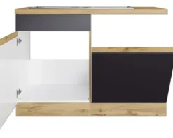 Held Möbel Spülenschrank inkl Spüle PISA BxTxH 120 x 60 x 86 cm grau matt zerlegt Anschlag reversibel 667.6311