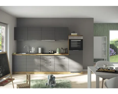 Held Möbel Spülenschrank inkl Spüle Florenz BxTxH 120 x 60 x 82 cm grau matt zerlegt Anschlag reversibel 667.6293