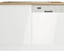 Held Möbel Spülenschrank Kiel BxTxH 120 x 60 x 86 cm weiß hochglanz zerlegt 667.6341